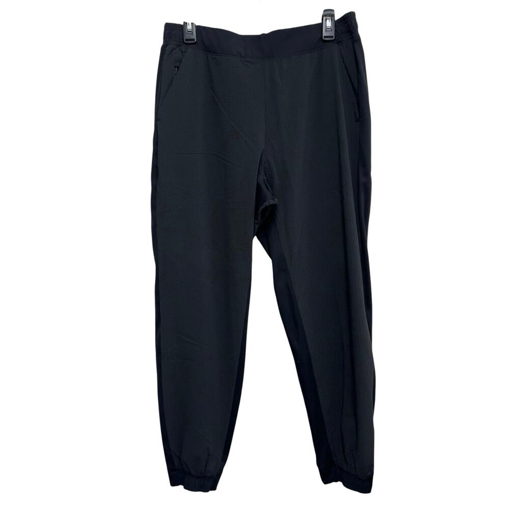 Athleta Textured Brooklyn Jogger Women's Size‎ 12 Black Lightweight Travel Pants